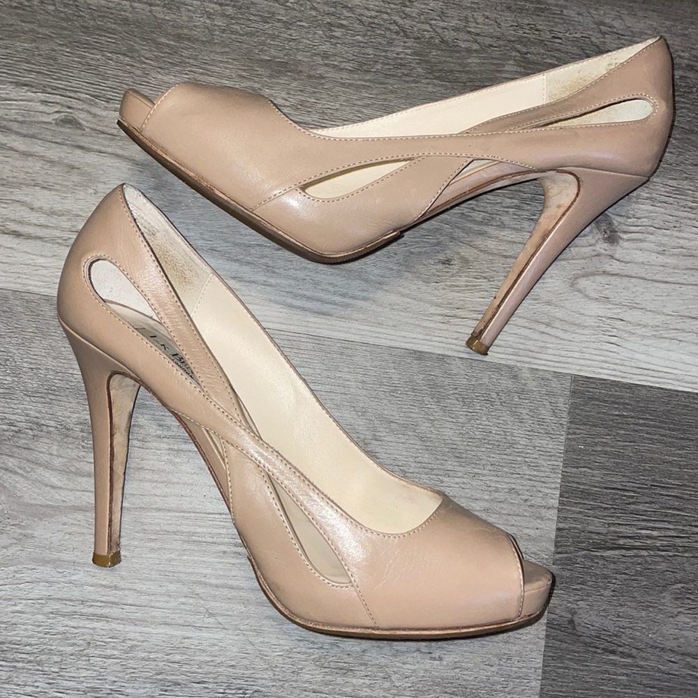 LK Bennett Blush Peep-Toe Stiletto Pumps